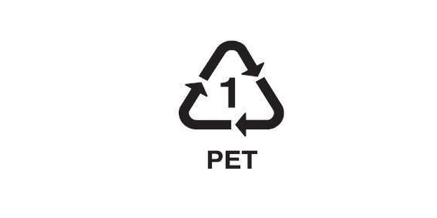 Simbolo Pet para plastico. Polietileno tereftalato