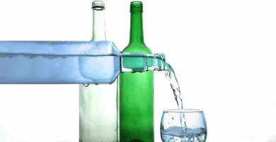 Botellas de agua de cristal